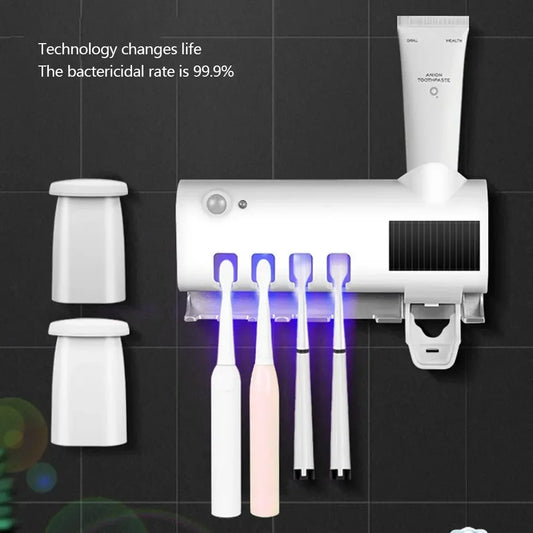 Familly UV Germicidal Toothbrush Holder - Hygienic, Space-Saving, and Easy to Use